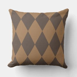 Geometric Guld och Beige Diamond Harlequin Modern Kudde