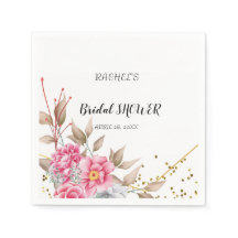 Geometric Guld Ram Rosa Blommigt