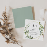 Geometric Guld Tropical Grönt 50:e Födelsedagsfest Inbjudningar<br><div class="desc">Denna geometriska guld-tropiska grönt 50:e födelsedagsfest inbjudan är perfekt för en enkel födelsedagsfest. Utformningen har handmålade vackra löv för grönt,  som lägger till ett guld-geometriskt ram.</div>