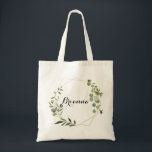 Geometric Guld Tropical Grönt Bridesmaid Tote Bag Tygkasse<br><div class="desc">Denna geometriska grönt med guld-tropism till säcken är perfektens gåva från bröllop för att presentera dina brudtärnor och maid of honor för ett enkelt bröllop. Utformningen har handmålade vackra löv för grönt,  som lägger till ett guld-geometriskt ram.</div>