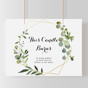 Geometric Guld Tropical this Candle Burns-tecken Poster