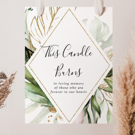 Geometric Guld Tropical this Candle Burns-tecken Poster