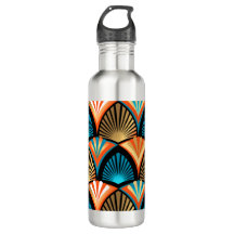 Geometric handflatan löv golden mönster i Art Deco