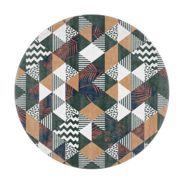 Geometric handflatan löv, trendig mönster (Framsidan)