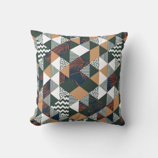 Geometric handflatan löv, trendig mönster kudde