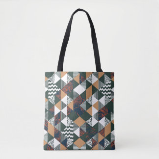 Geometric handflatan löv, trendig mönster tygkasse