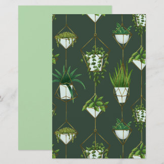 Geometric Hanging Houseplant Mönster Brevpapper