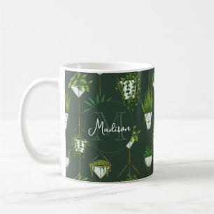 Geometric Hanging Houseplant Mönster Kaffemugg