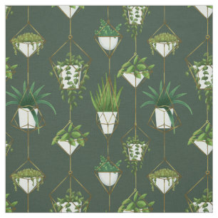 Geometric Hanging Houseplant Mönster Tyg