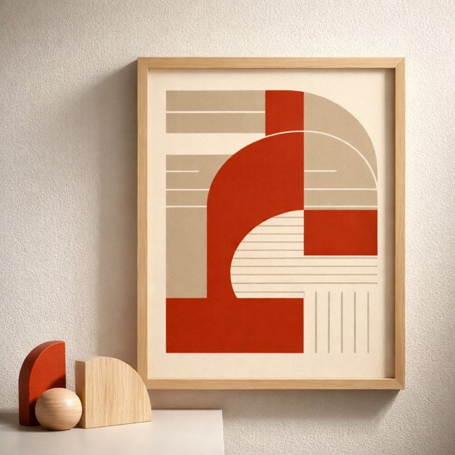 Geometric Harmony in Minimalist Shapes Poster (Skapare uppladdad)