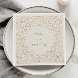 Geometric Harmony Personlig Bröllop Napkins Pappersservett