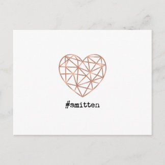 Geometric Heart Smitten Vykort