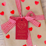 Geometric Heart Valentine Day Möhippa Presentetikett<br><div class="desc">Säg tack i stil med trendigets märkre för möhippa. Utformningen är enkel att anpassa med din speciella evenemangsformulering och dina gäster blir glada när de får dessa fantastiska märkre. Matchande objekt finns i samlingen.</div>