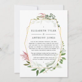 Geometric Herbarium Reduced Bröllop Guests Meddelande