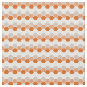 Geometric Hex Hexagram för varm Orange Tyg
