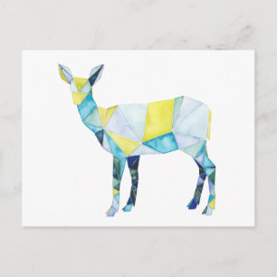 Geometric Hjort Animal Vykort