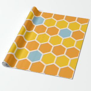 Geometric Honeycomb Mönster Presentpapper