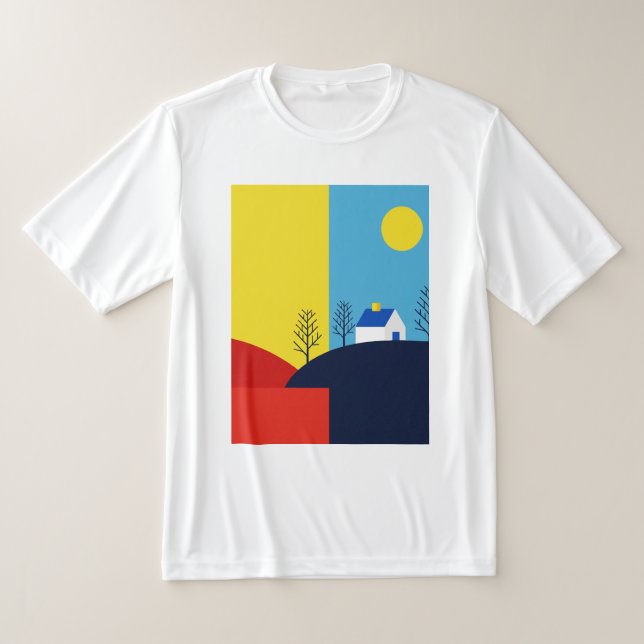 Geometric image t shirt (Laydown)