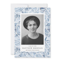 Geometric Indigo Blue Watercolor Studentfest