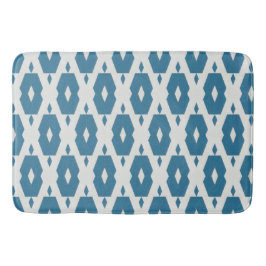 Geometric Indigo Diamond Bath Mat Large Badrumsmatta