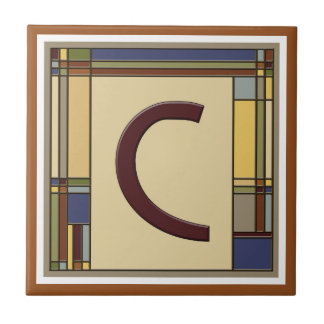 Geometric Initial C Kakelplatta
