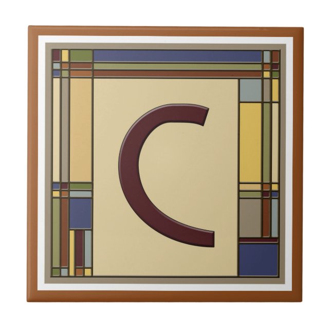 Geometric Initial C Kakelplatta (Framsidan)