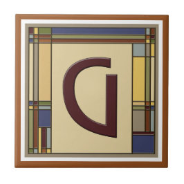 Geometric Initial G. för underbara konst och hantv Kakelplatta