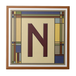 Geometric Initial N Kakelplatta