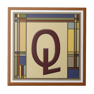 Geometric Initial Q Kakelplatta
