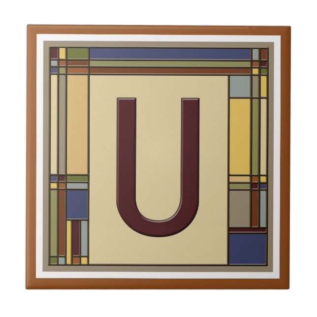 Geometric Initial U. Kakelplatta (Framsidan)