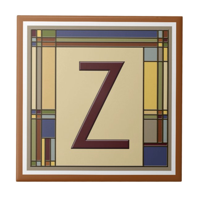 Geometric Initial Z Kakelplatta (Framsidan)