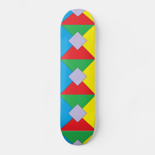 Geometric Inslag Mini Skateboard Bräda 18,7 Cm