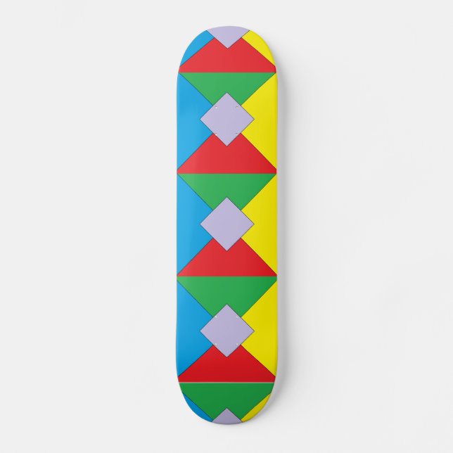 Geometric Inslag Mini Skateboard Bräda 18,7 Cm (Framsida)