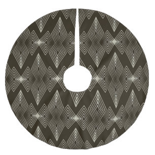 Geometric inslag, vintage sömlös ornament. julgransmatta borstad polyester