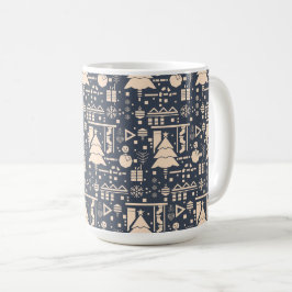 Geometric jul Mönster Kaffemugg