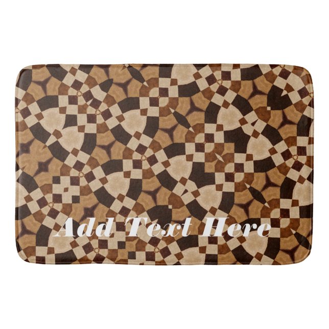 Geometric Kaleidoscope i Brown Shades Badrumsmatta (Framsidan)