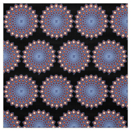 Geometric Kaleidoscope Mandala Mönster Black Red Tyg