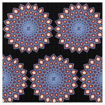 Geometric Kaleidoscope Mandala Mönster Black Red