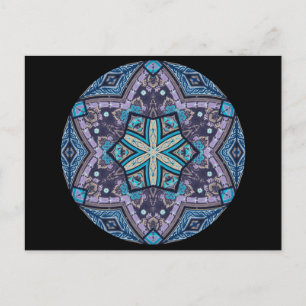 Geometric kaleidoscope Mandala Vykort