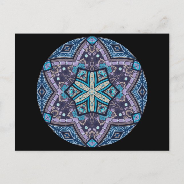 Geometric kaleidoscope Mandala Vykort (Framsida)