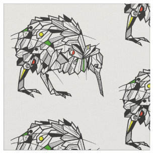 Geometric kiwi-fågel tyg