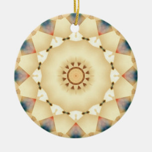 Geometric Land Sunshine Patchwork Ornament
