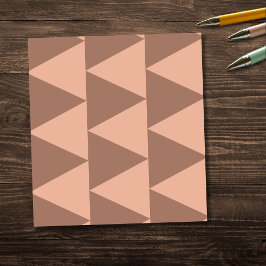 Geometric Large Triangles Mocha Mousse Dusty Rosa Anteckningsblock