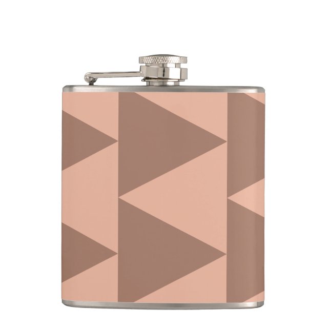 Geometric Large Triangles Mocha Mousse Dusty Rosa Fickplunta (Framsidan)