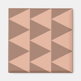 Geometric Large Triangles Mocha Mousse Dusty Rosa Magnet