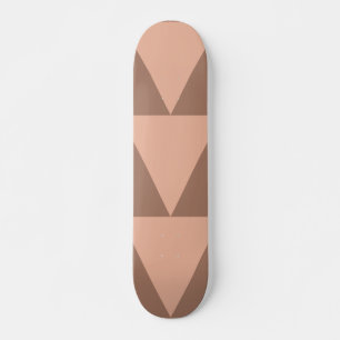 Geometric Large Triangles Mocha Mousse Dusty Rosa Mini Skateboard Bräda 18,5 Cm
