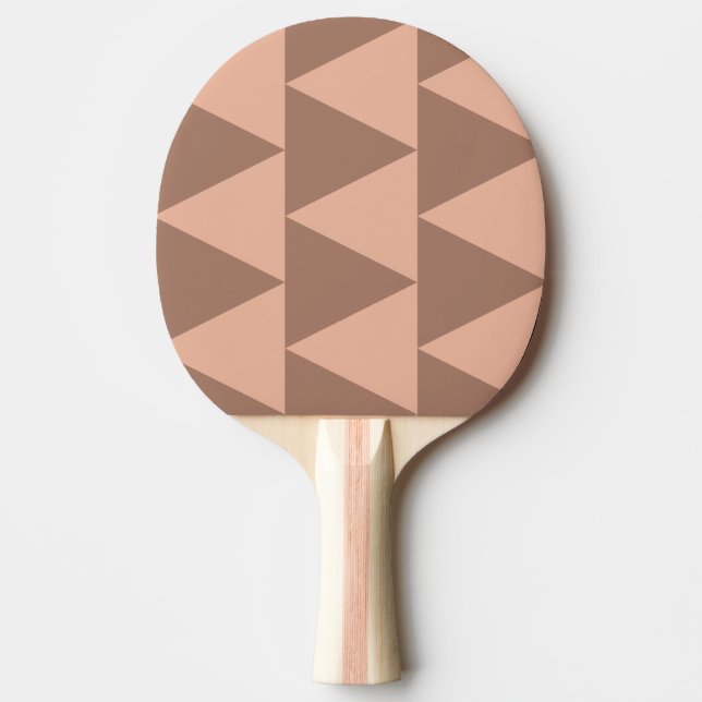 Geometric Large Triangles Mocha Mousse Dusty Rosa Pingisracket (Framsidan)