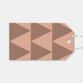 Geometric Large Triangles Mocha Mousse Dusty Rosa Presentetikett