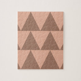 Geometric Large Triangles Mocha Mousse Dusty Rosa Pussel