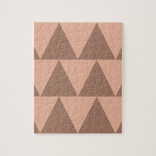 Geometric Large Triangles Mocha Mousse Dusty Rosa Pussel